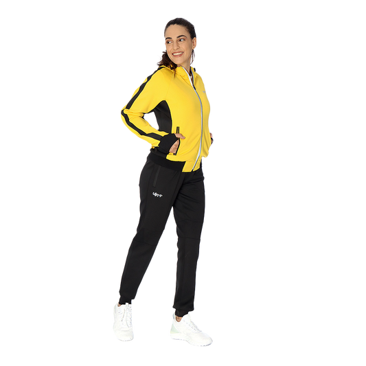 Conjunto UIN Mujer Amarillo Negro Deportivo Fit