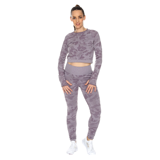 Set (Crop Top y Leggin) Seamless x UIN UINSET-11398-D